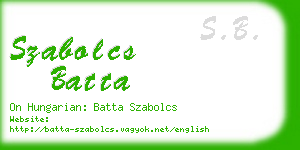 szabolcs batta business card